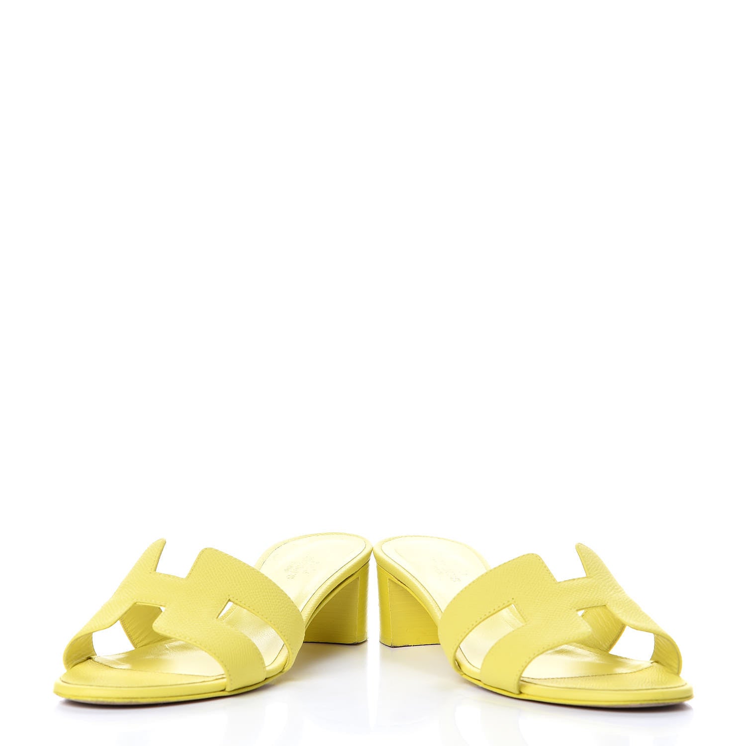 Hermes Epsom Oasis Sandals 37 Jaune Pollen 6 of 16