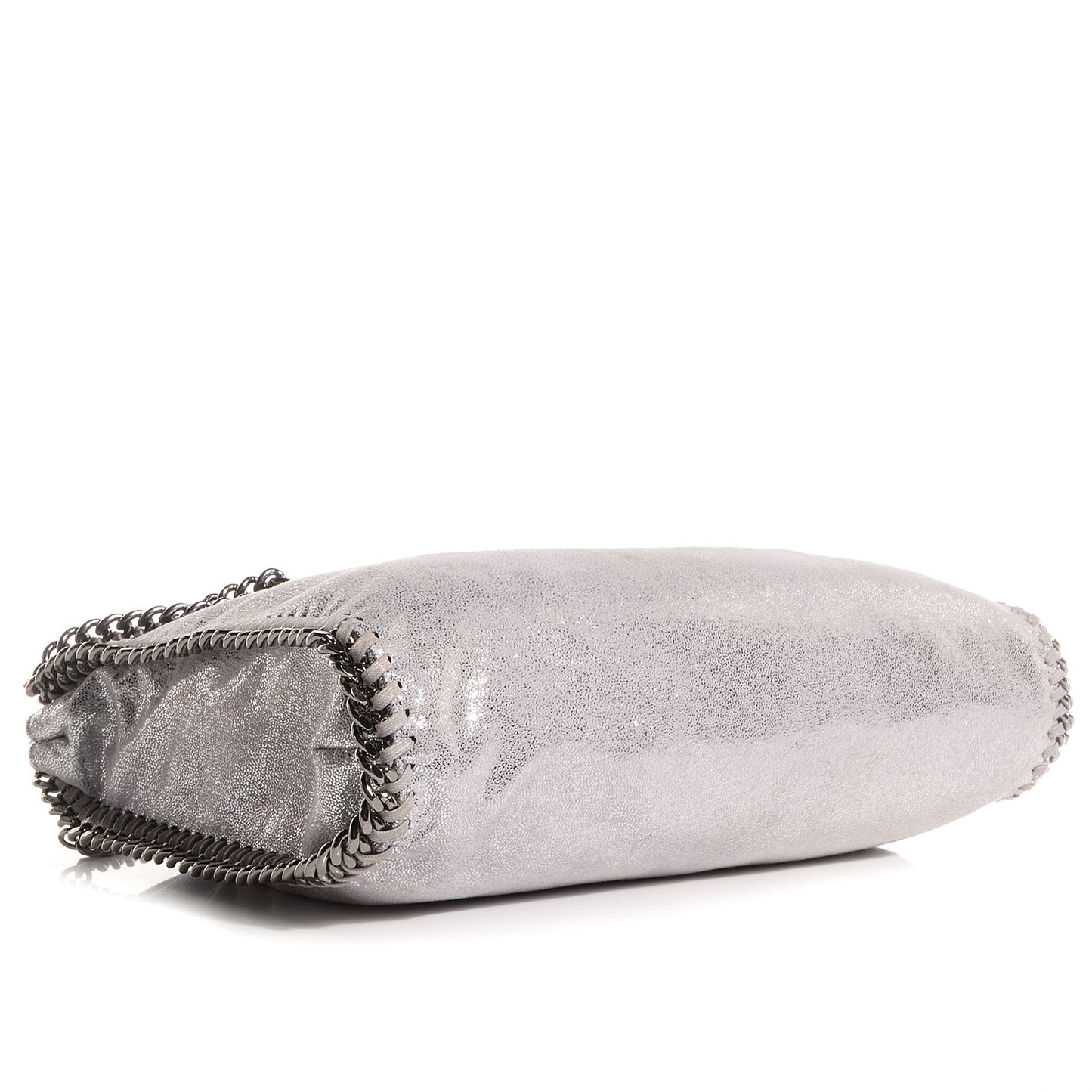 Faux Leather Shaggy Deer Small Falabella Silver