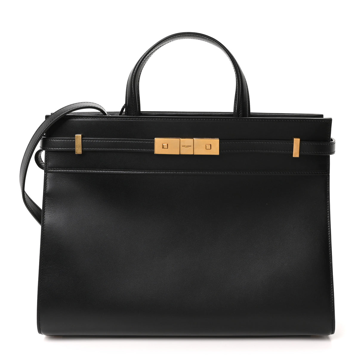 Saint Laurent Calfskin Small Manhattan Shopper Tote Black 1 of 10