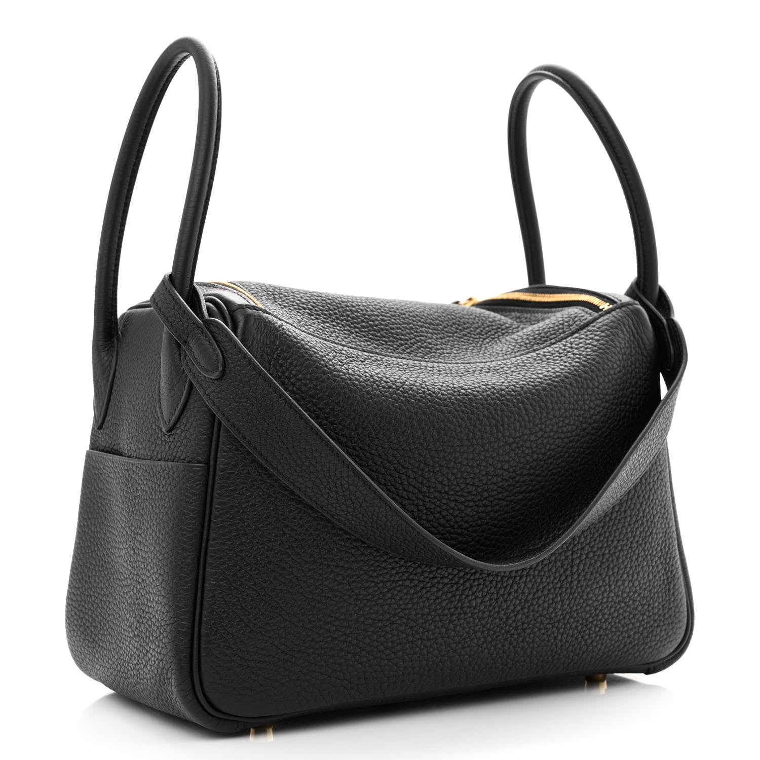 Hermes Taurillon Clemence Lindy 26 Black 3 of 10