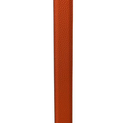 Hermes 135 Togo 32mm Constance H Belt 80 Black Orange 8 of 9