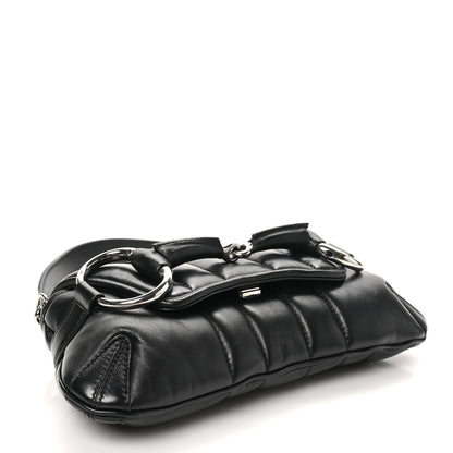 Gucci Nappa Vertical Matelasse Small Maxi Horsebit Chain Shoulder Bag Black 4 of 10