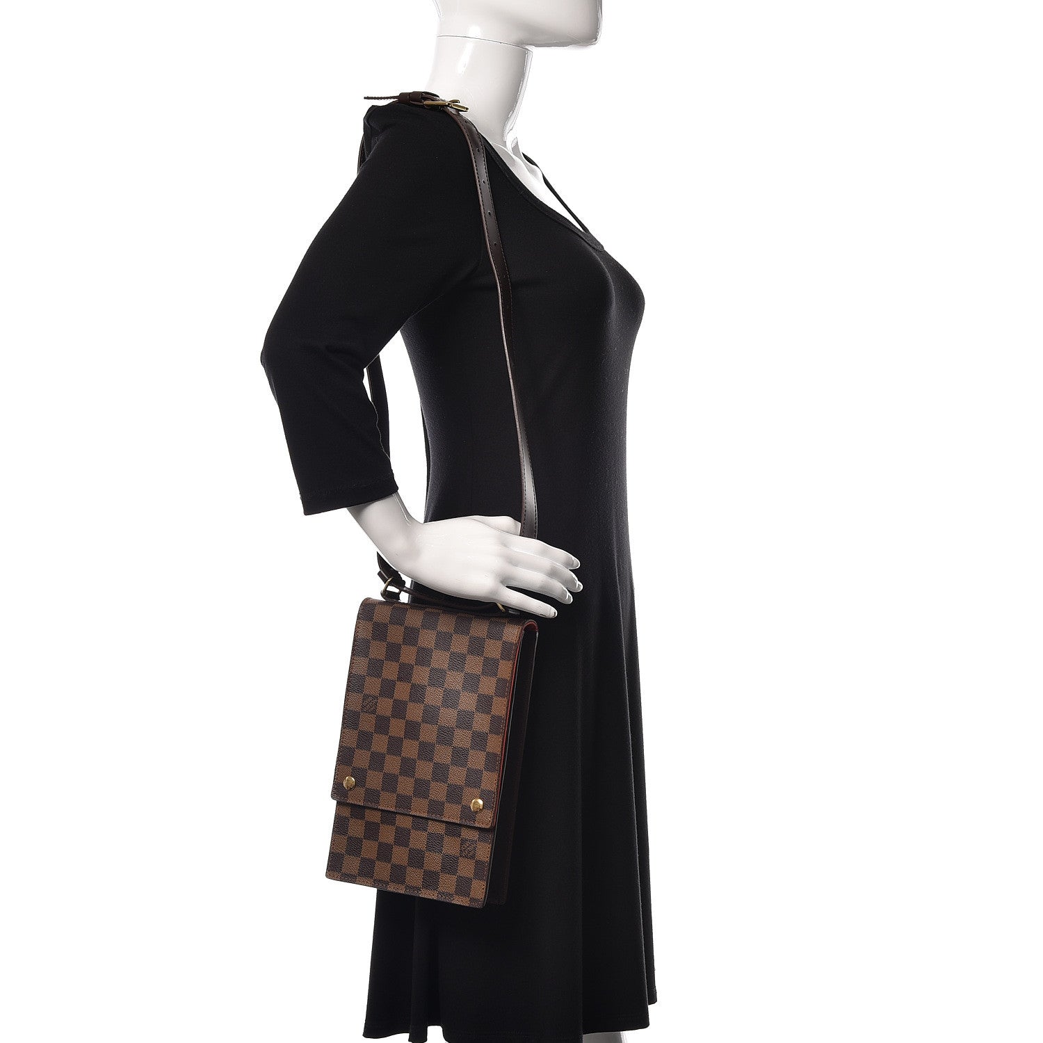 Louis Vuitton Damier Ebene Portobello Travel Shoulder Bag 2 of 10
