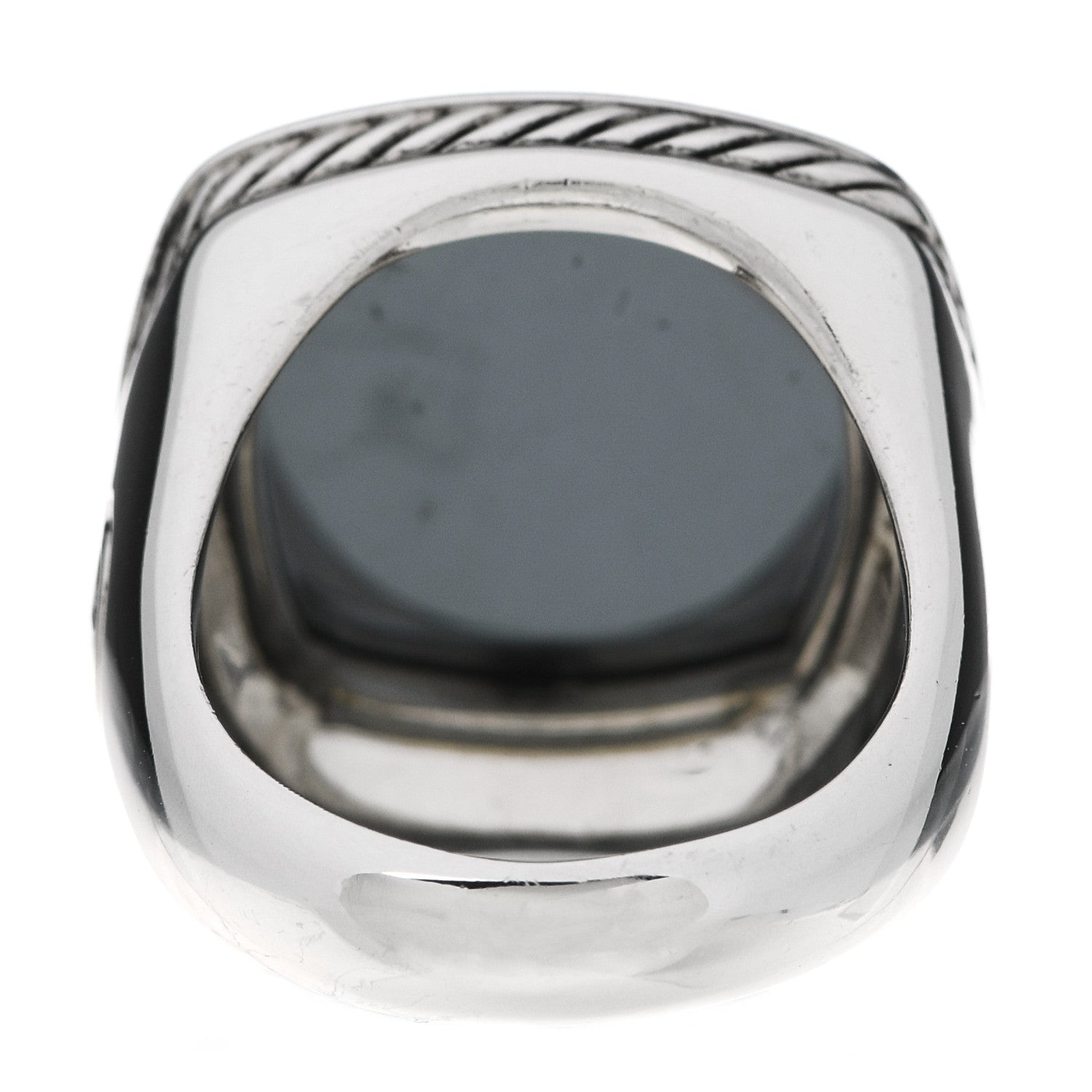 David Yurman Sterling Silver Hematine 17mm Albion Ring 54 6.75 4 of 5