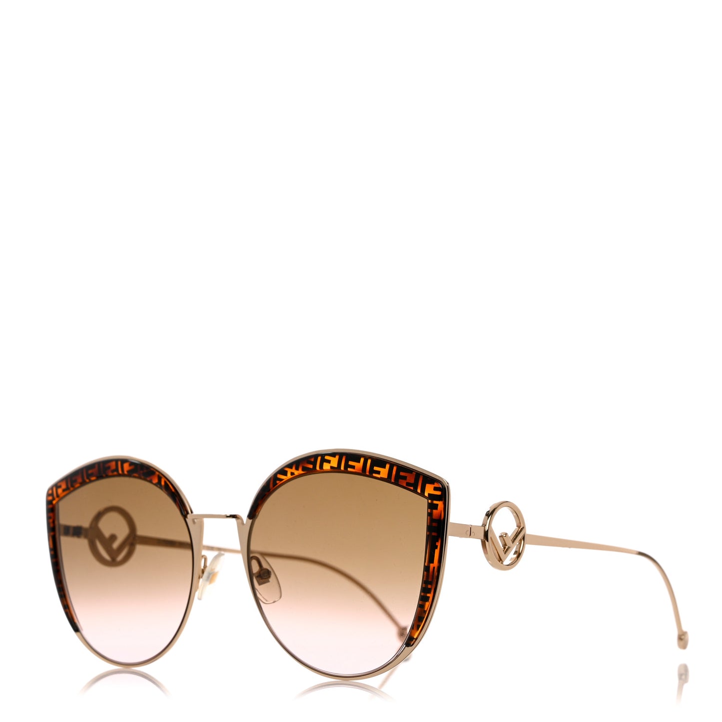 Metal Acetate F is Fendi FF Cat Eye Sunglasses FF 0290/S Gold