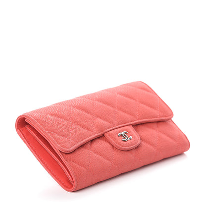 Chanel Iridescent Caviar Quilted Long Flap Wallet Red 3 of 8