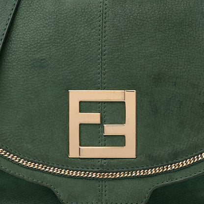 Fendi Metallic Calfskin Crossbody Green 7 of 14