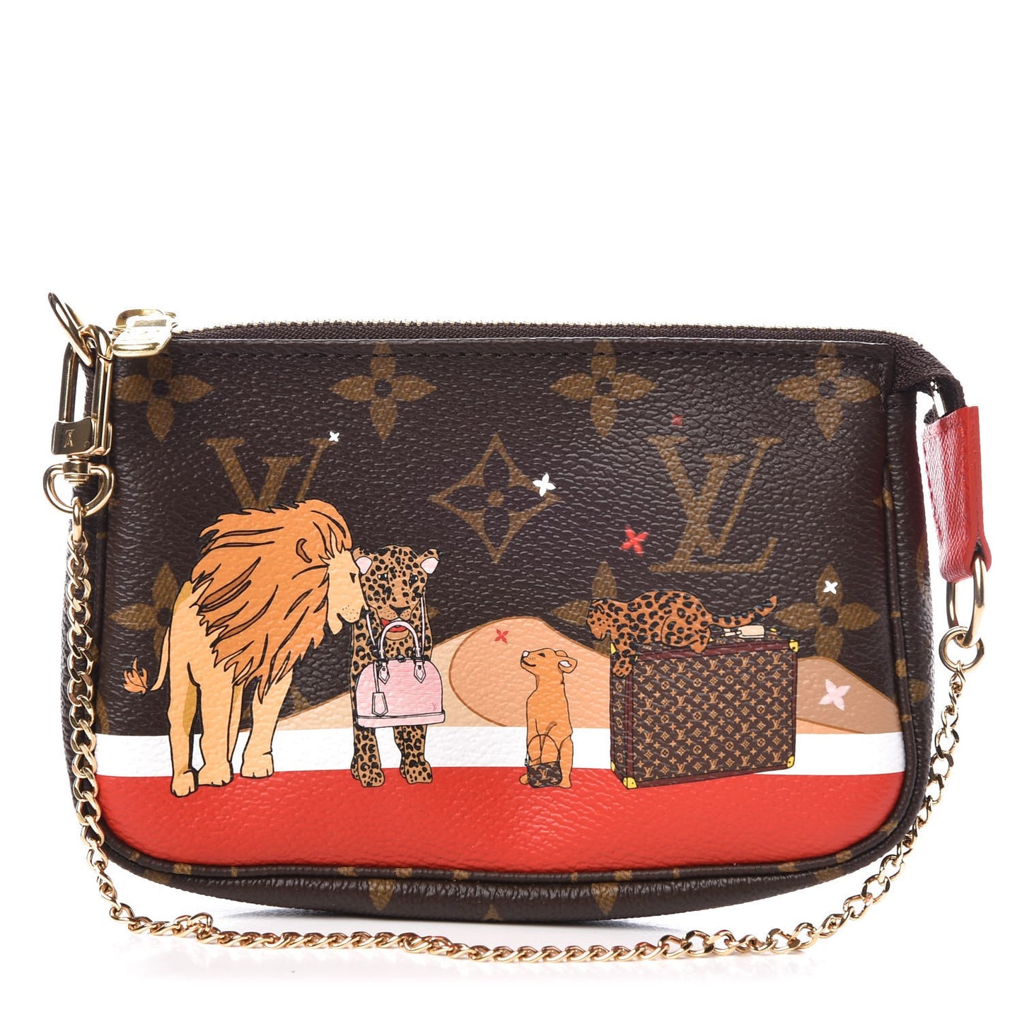 Monogram 2018 Christmas Animation Mini Cats Pochette Accessories