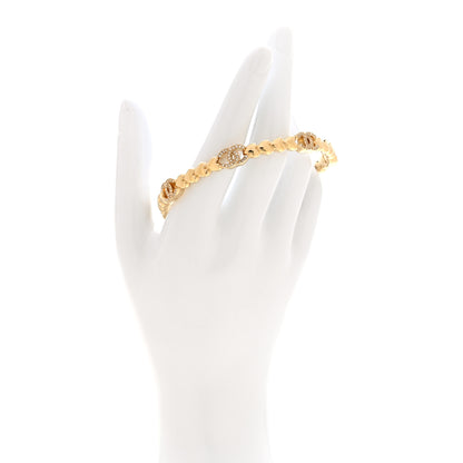Chanel Crystal CC Heart Link Bracelet M Gold 2 of 6