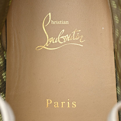 Christian Louboutin Mens Louis Spikes Orlato Flat Glit Sneakers 46 Sun Fluo 8 of 11