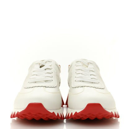 Christian Louboutin Calfskin Neoprene Womens Loubishark Sneakers 39 White 3 of 12
