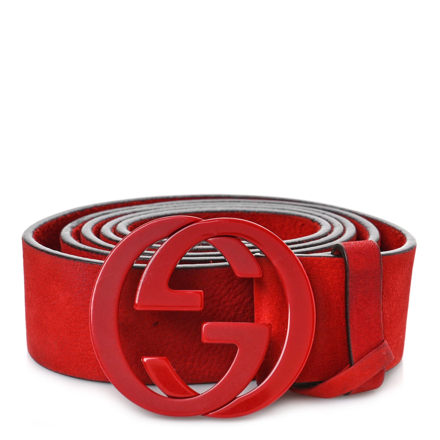 Nubuck Interlocking G Belt 110 44 Red