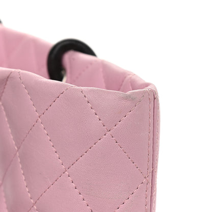 Chanel Calfskin Quilted Medium Cambon Tote Pink Black 17 of 17