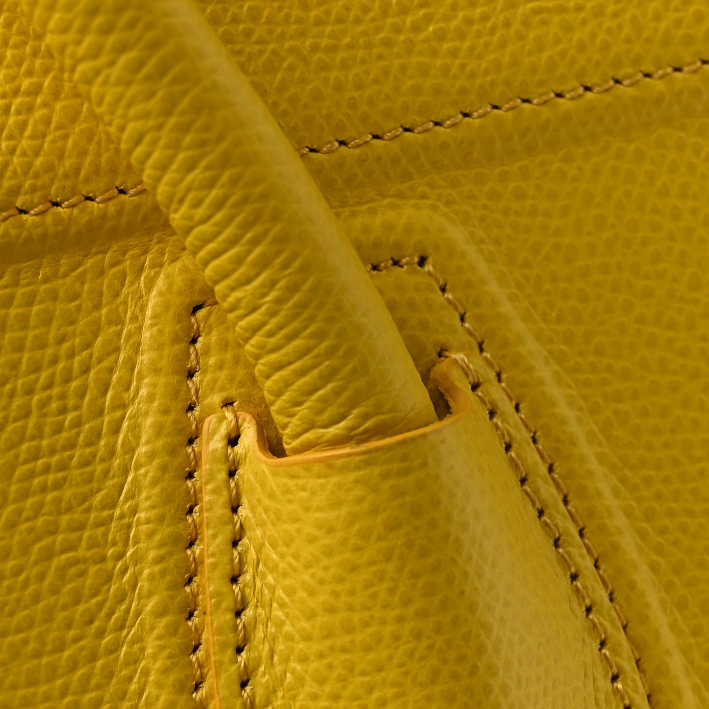 Baby Grained Calfskin Medium Phantom Luggage Yellow