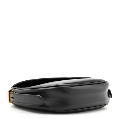 Prada Soft Calfskin Triangle Arque Flap Shoulder Bag Black 4 of 10