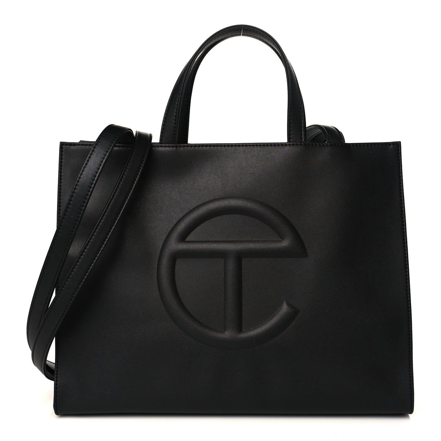 Telfar Vegan Leather Medium Shopping Bag Black 1 of 9