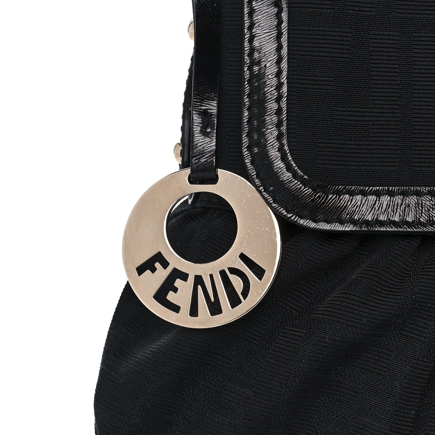 Fendi Zucchino Small Chef Shoulder Bag Black 10 of 11