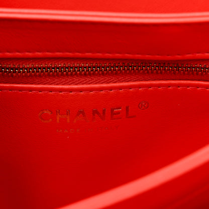 Chanel Lambskin Quilted Mini Trendy CC Dual Handle Flap Bag Dark Orange 6 of 11