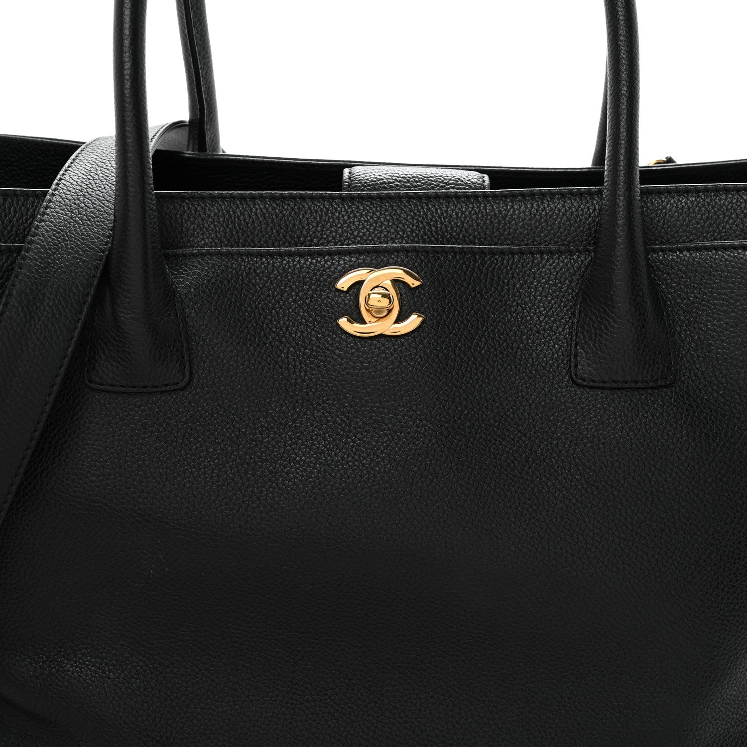 Chanel Calfskin Cerf Executive Shopper Tote Black 8 of 11