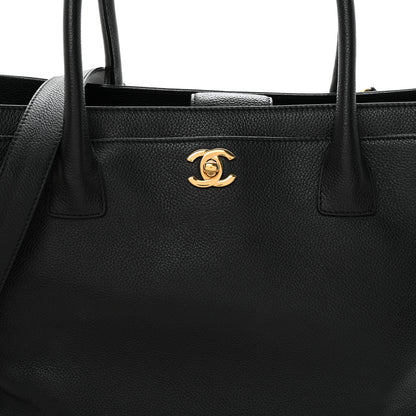 Chanel Calfskin Cerf Executive Shopper Tote Black 8 of 11