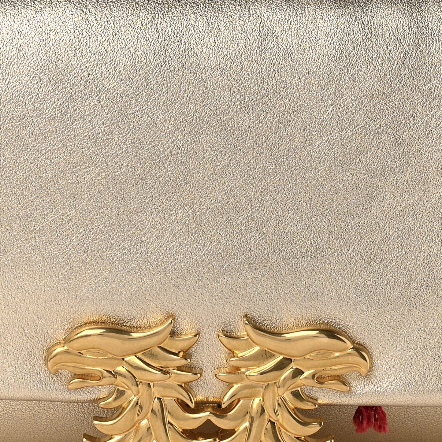Metallic Calfskin Maison Gryphons Shoulder Bag Dark Gold