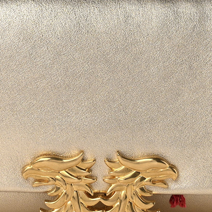 Valentino Garavani Metallic Calfskin Maison Gryphons Shoulder Bag Dark Gold 7 of 8