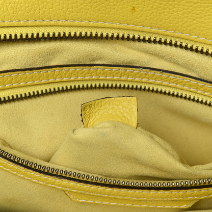 Celine Drummed Calfskin Mini Luggage Citron 7 of 26