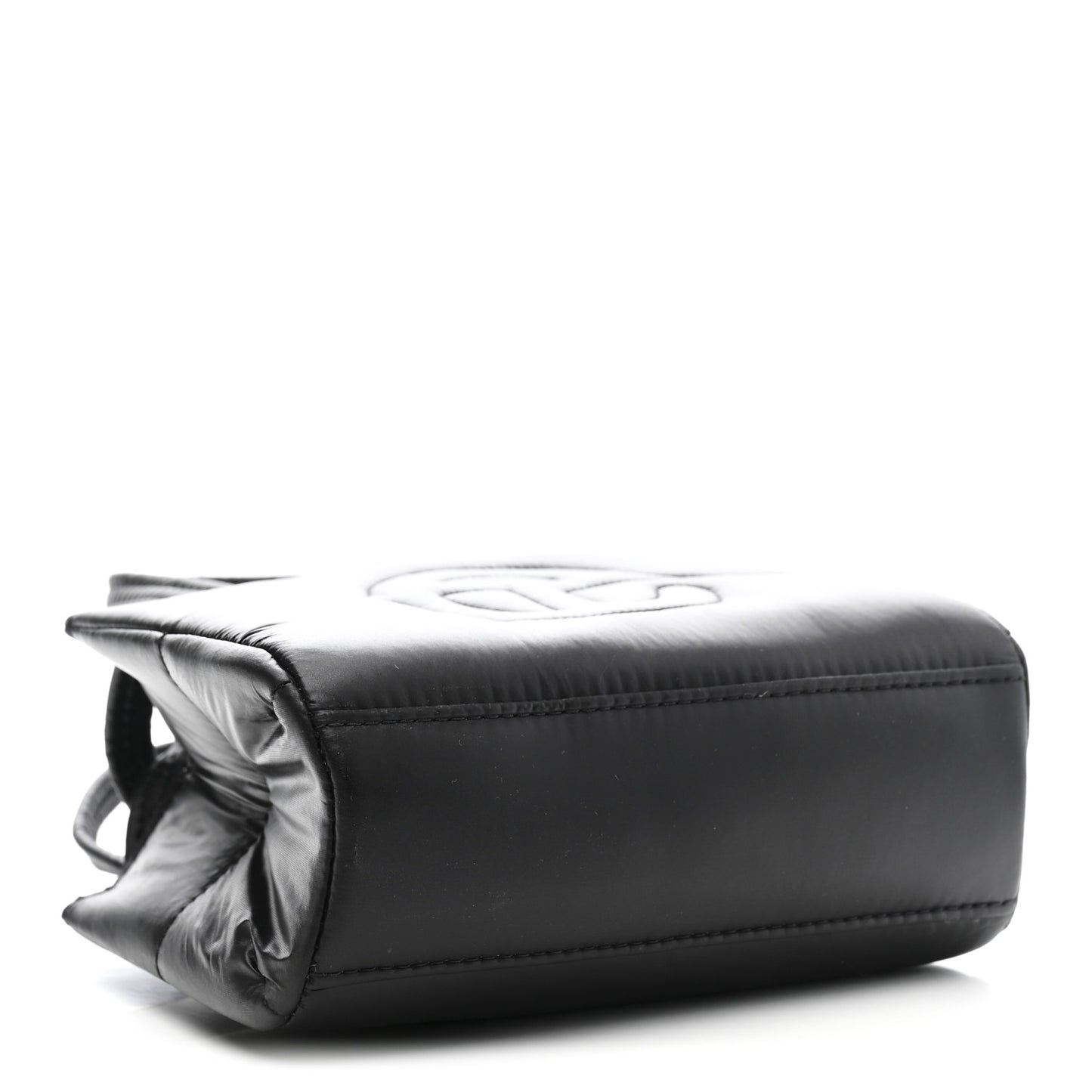 Nylon Small Puff Shopping Bag Black