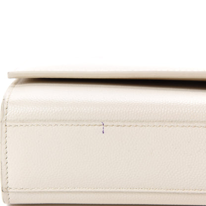 Saint Laurent Grain De Poudre Medium Classic Monogram Kate Satchel Porcellana 8 of 12