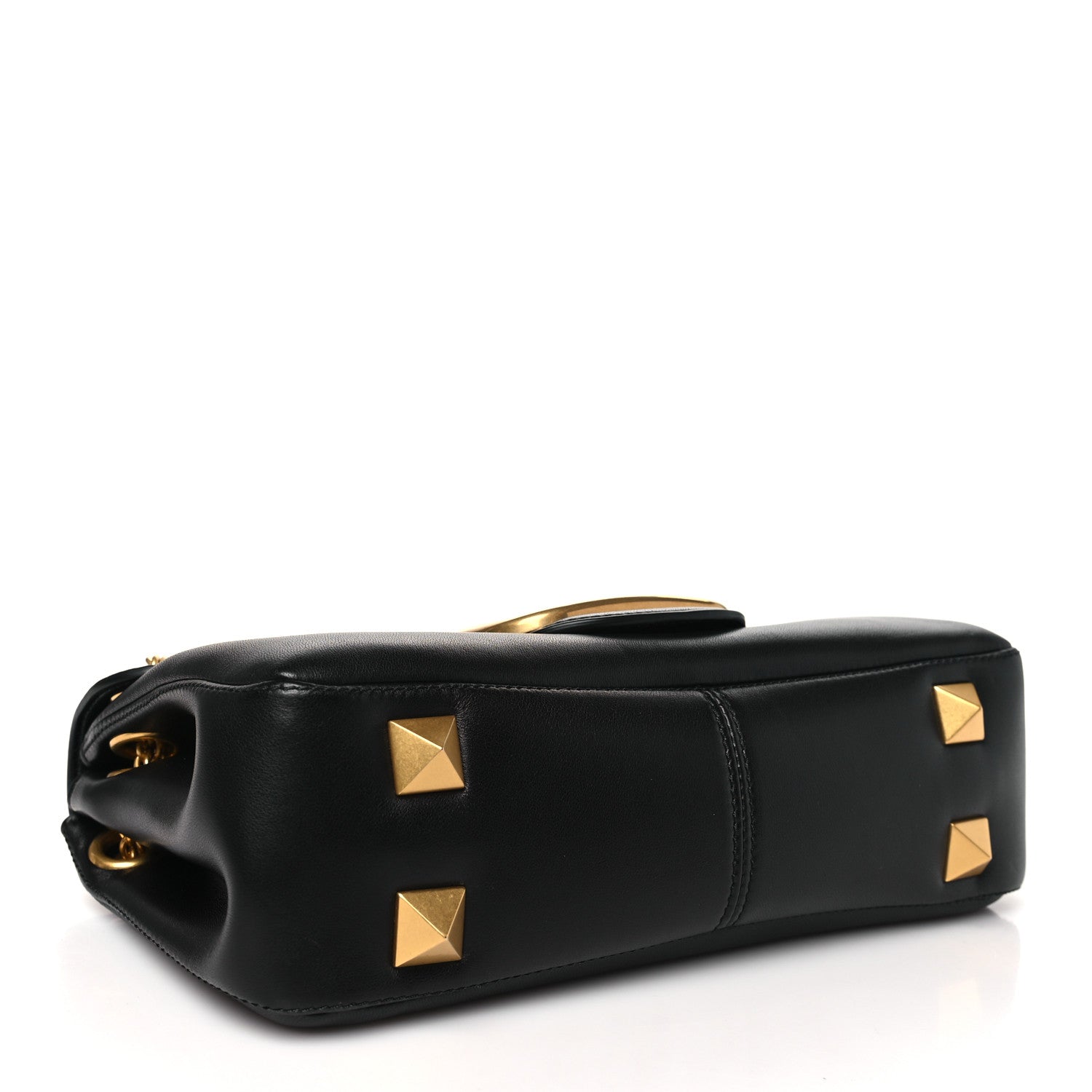 Valentino Garavani Nappa Stud Sign Shoulder Bag Black 4 of 9