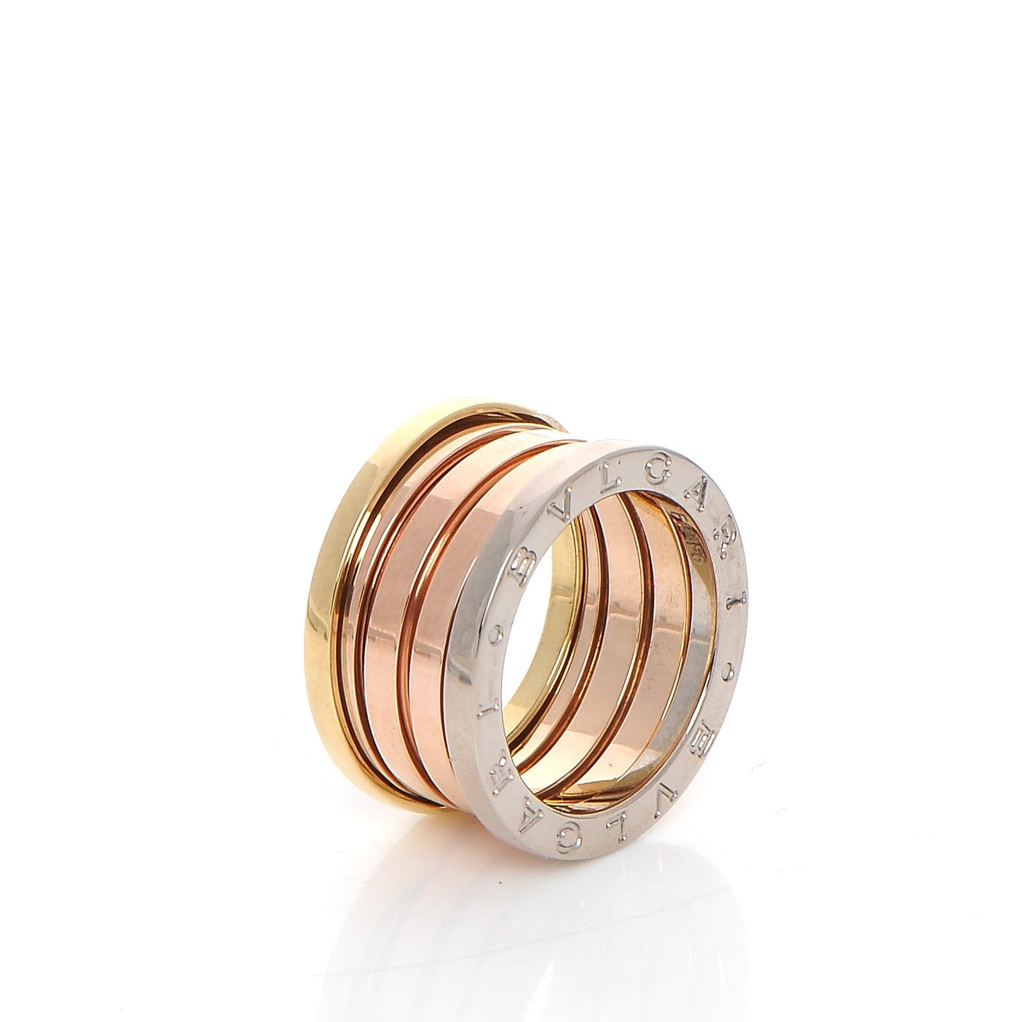 18K Rose White Yellow Gold B.Zero1 Four-Band Ring 51 5.75