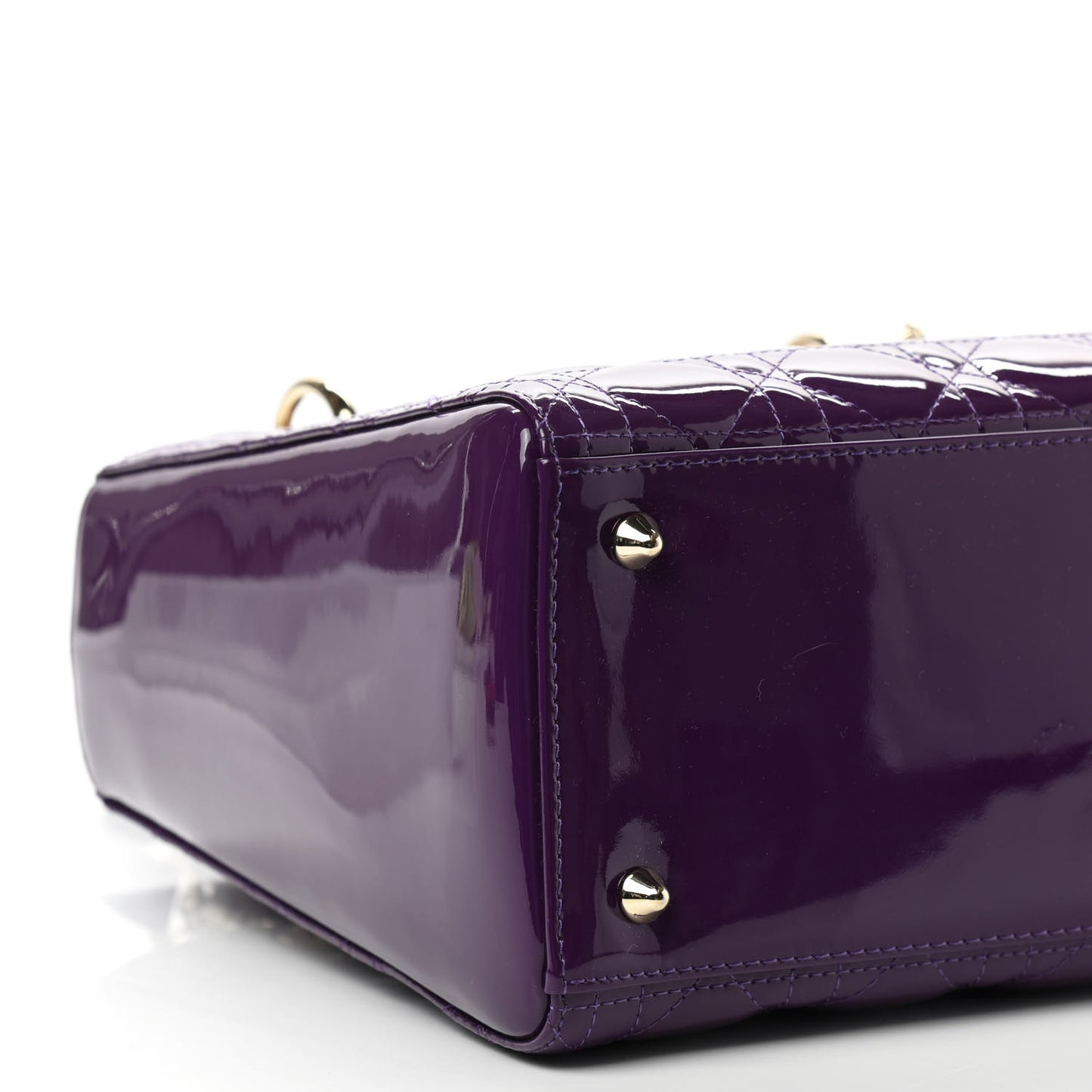 Patent Cannage Medium Lady Dior Violet Purple