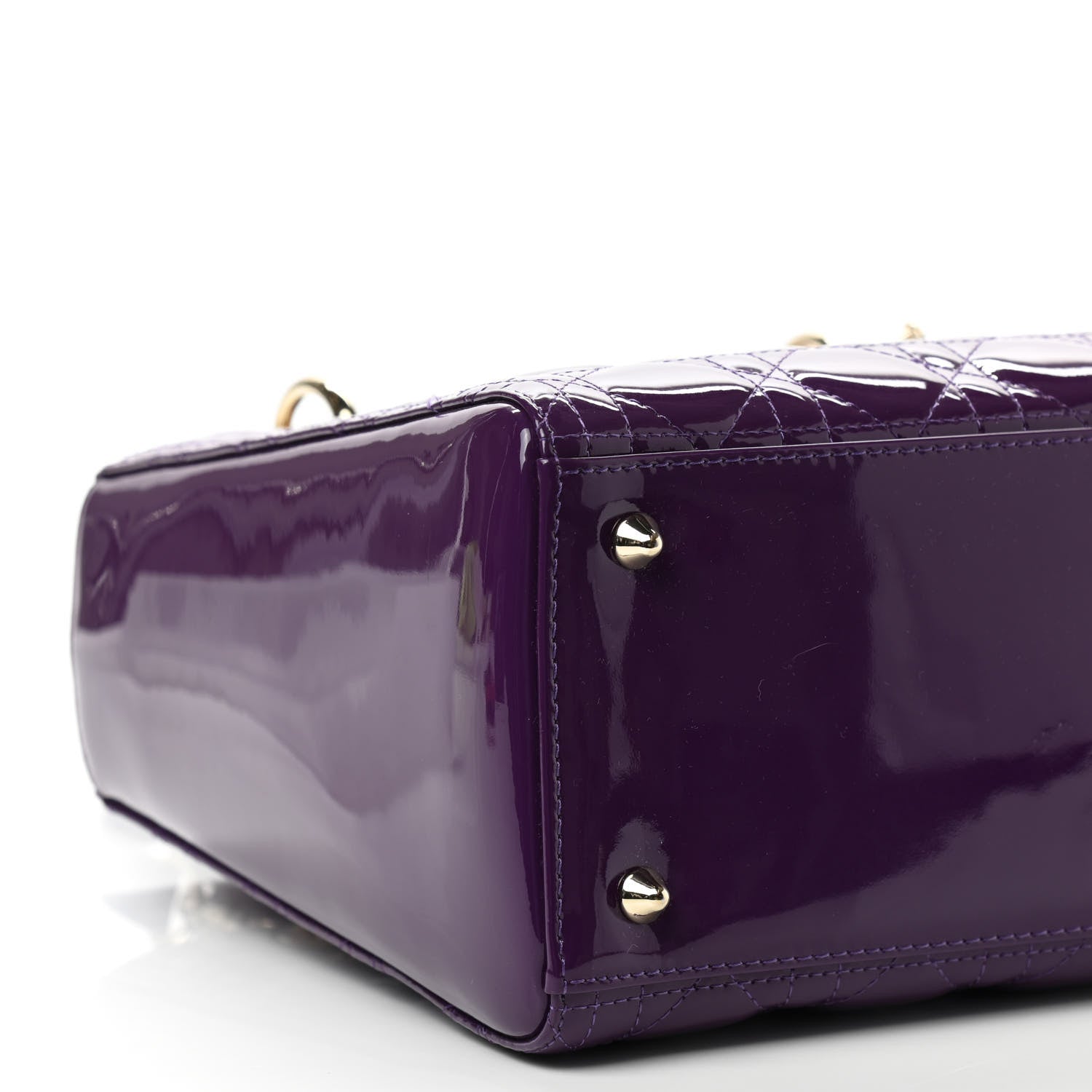 Christian Dior Patent Cannage Medium Lady Dior Violet Purple 5 of 10
