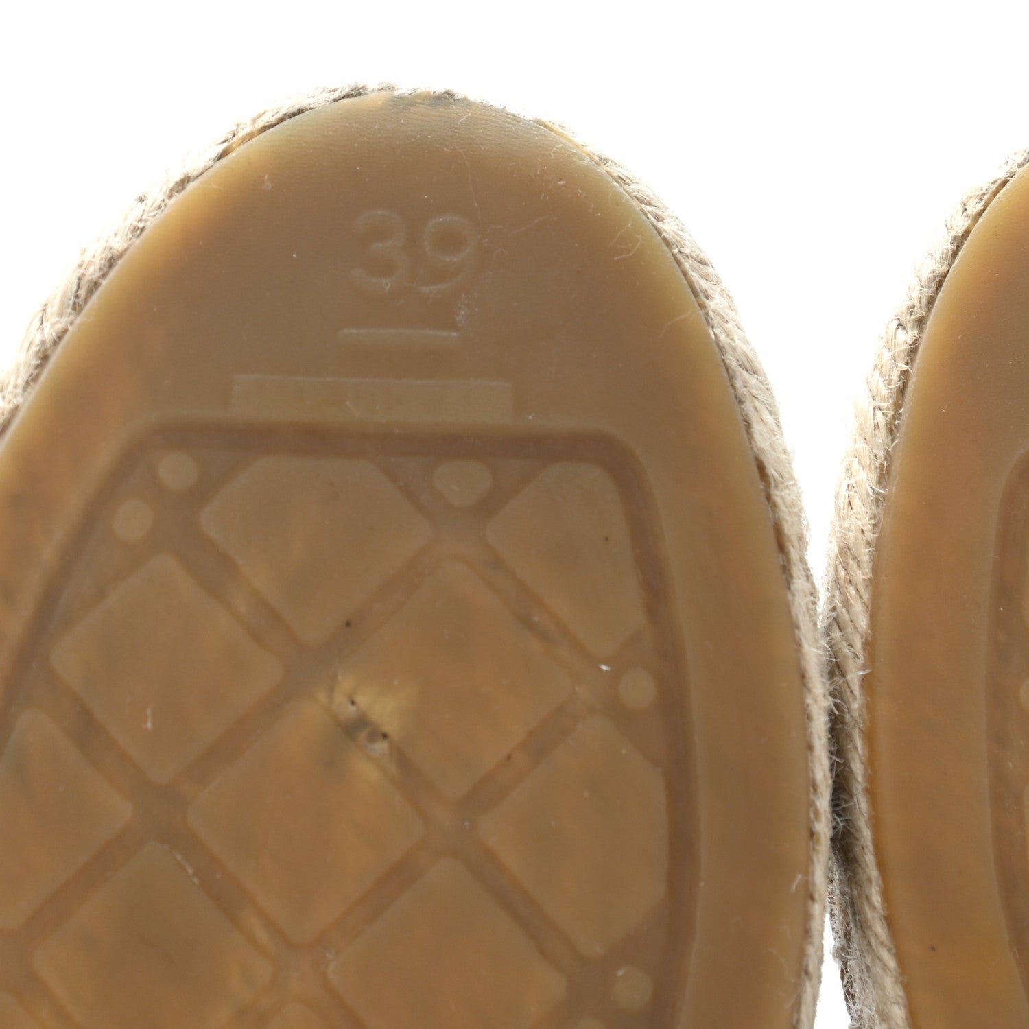 Chanel Lambskin CC Espadrilles 39 Beige Black 10 of 15