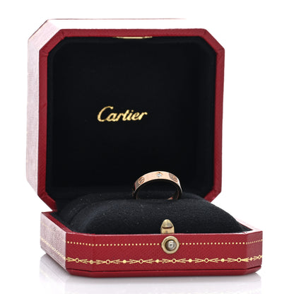Cartier 18K Pink Gold Diamond 4mm LOVE Ring 50 5.25 5 of 5
