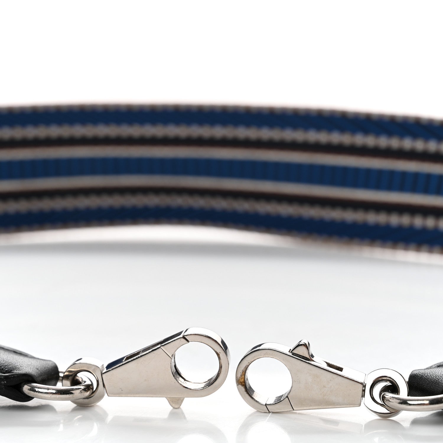 Hermes Toile Swift 50mm Sangle Cavale Shoulder Strap Bleu Zellige Indigo Black 6 of 7