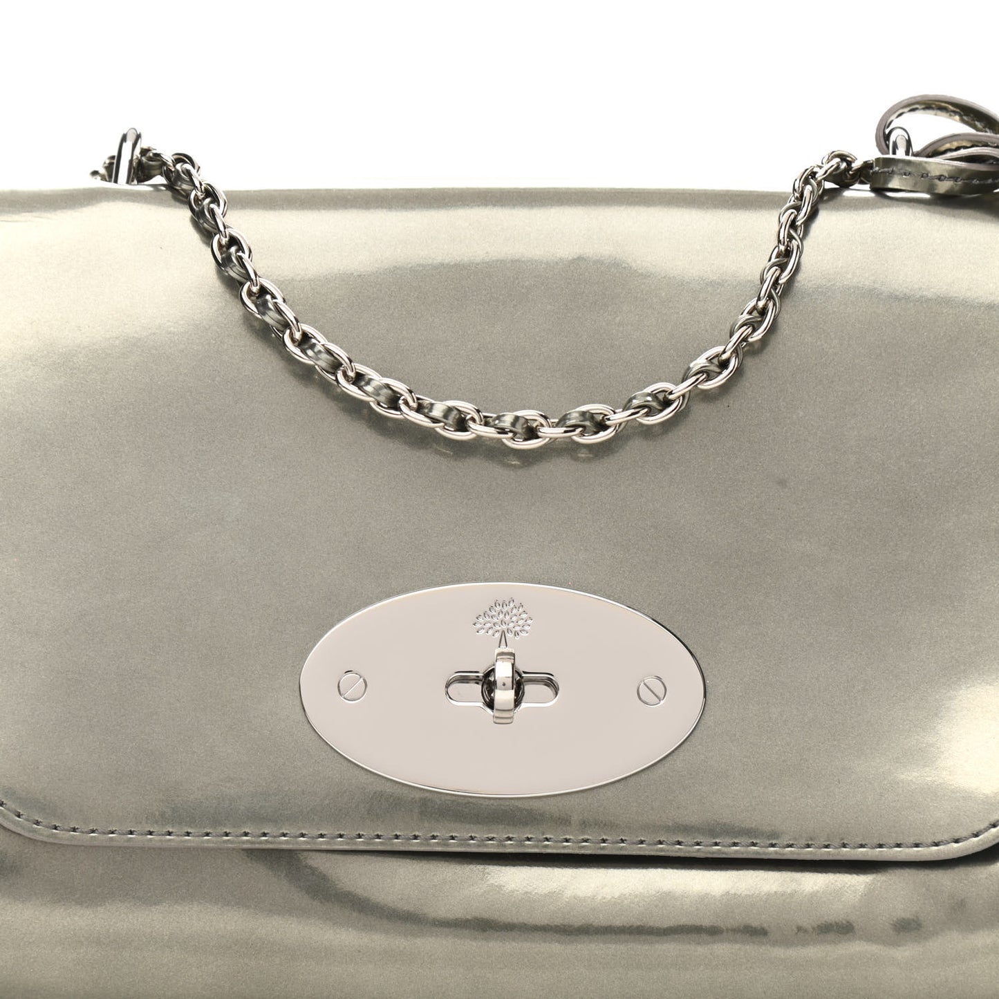 Metallic Patent Small Lily Pewter