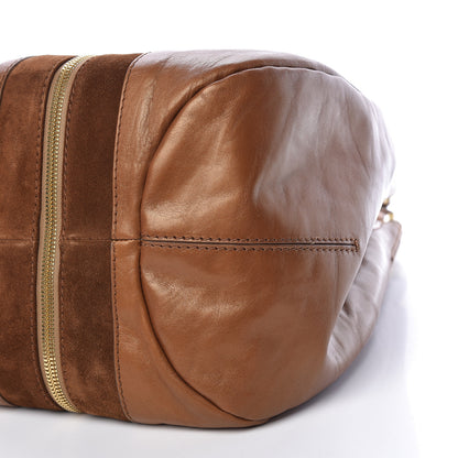 Jimmy Choo Calfskin Suede Mandah Shoulder Bag Brown 6 of 13