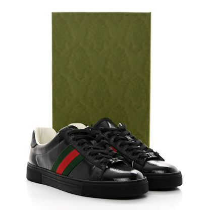 Gucci Crystal GG Monogram Web Womens New Ace Sneakers 38 Black 9 of 9