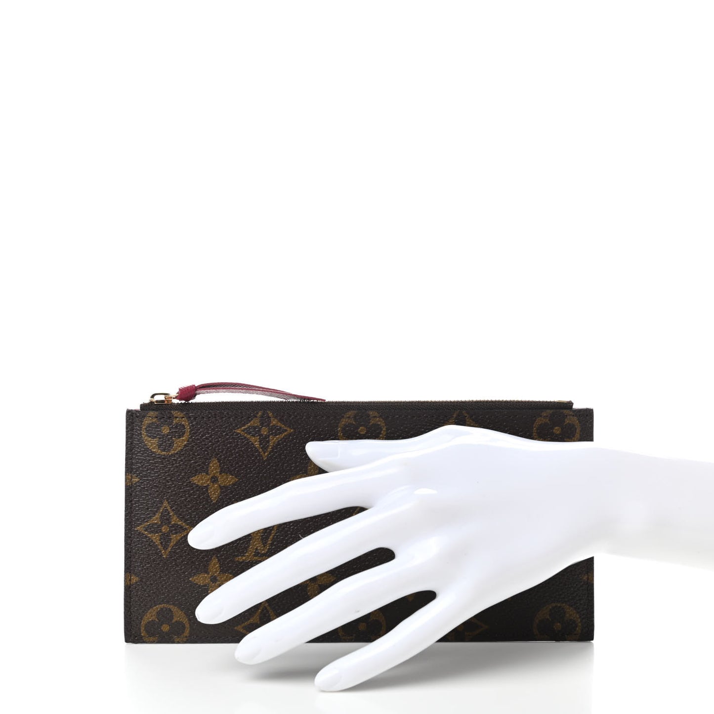 Monogram Felicie Chain Wallet Zippered Insert Fuchsia