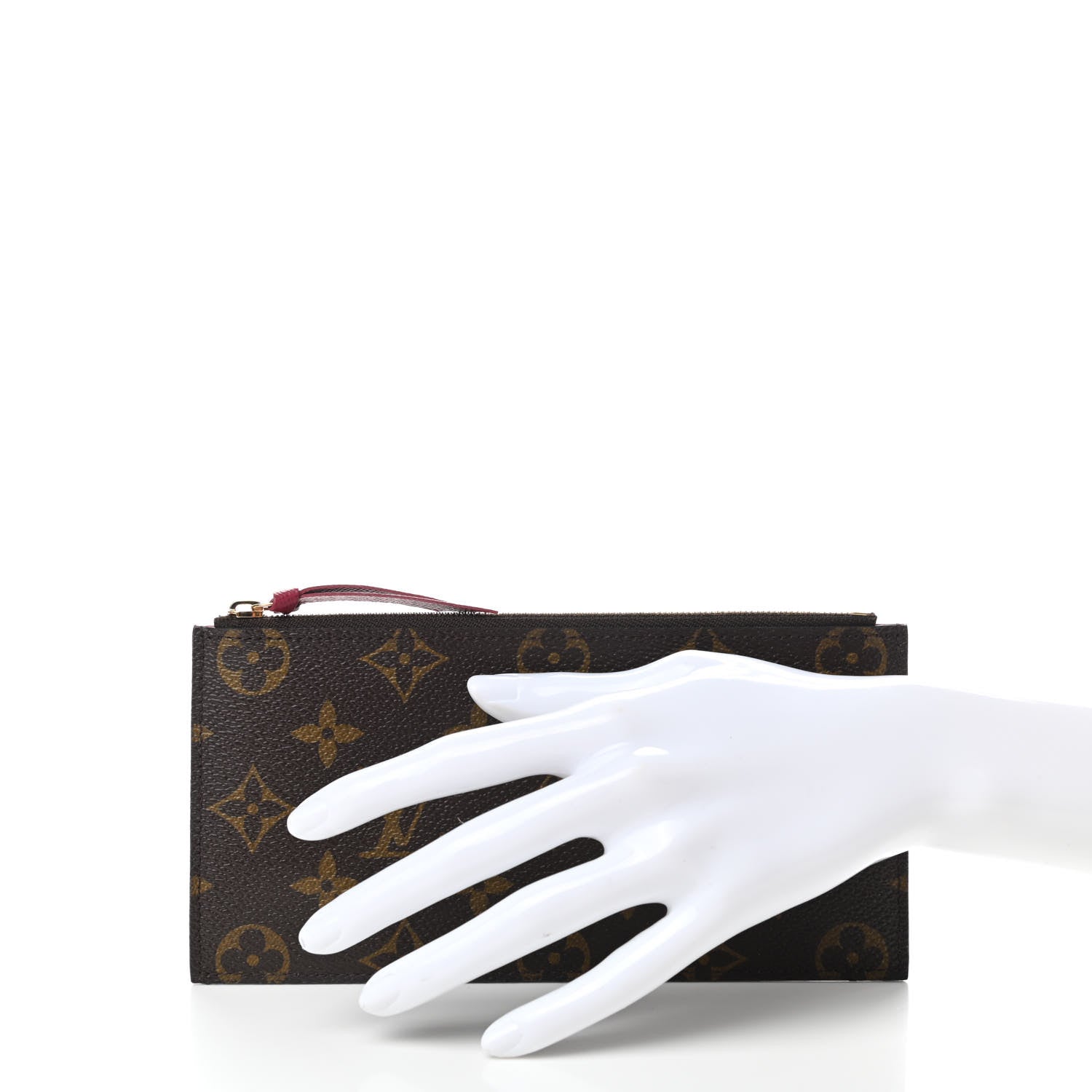 Louis Vuitton Monogram Felicie Chain Wallet Zippered Insert Fuchsia 2 of 6