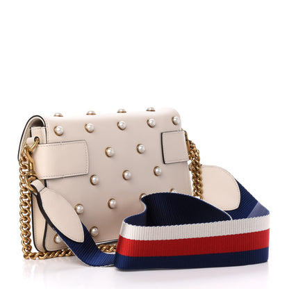 Gucci Nappa Pearl Studded Mini Queen Margaret Broadway Shoulder Bag Mystic White 4 of 13