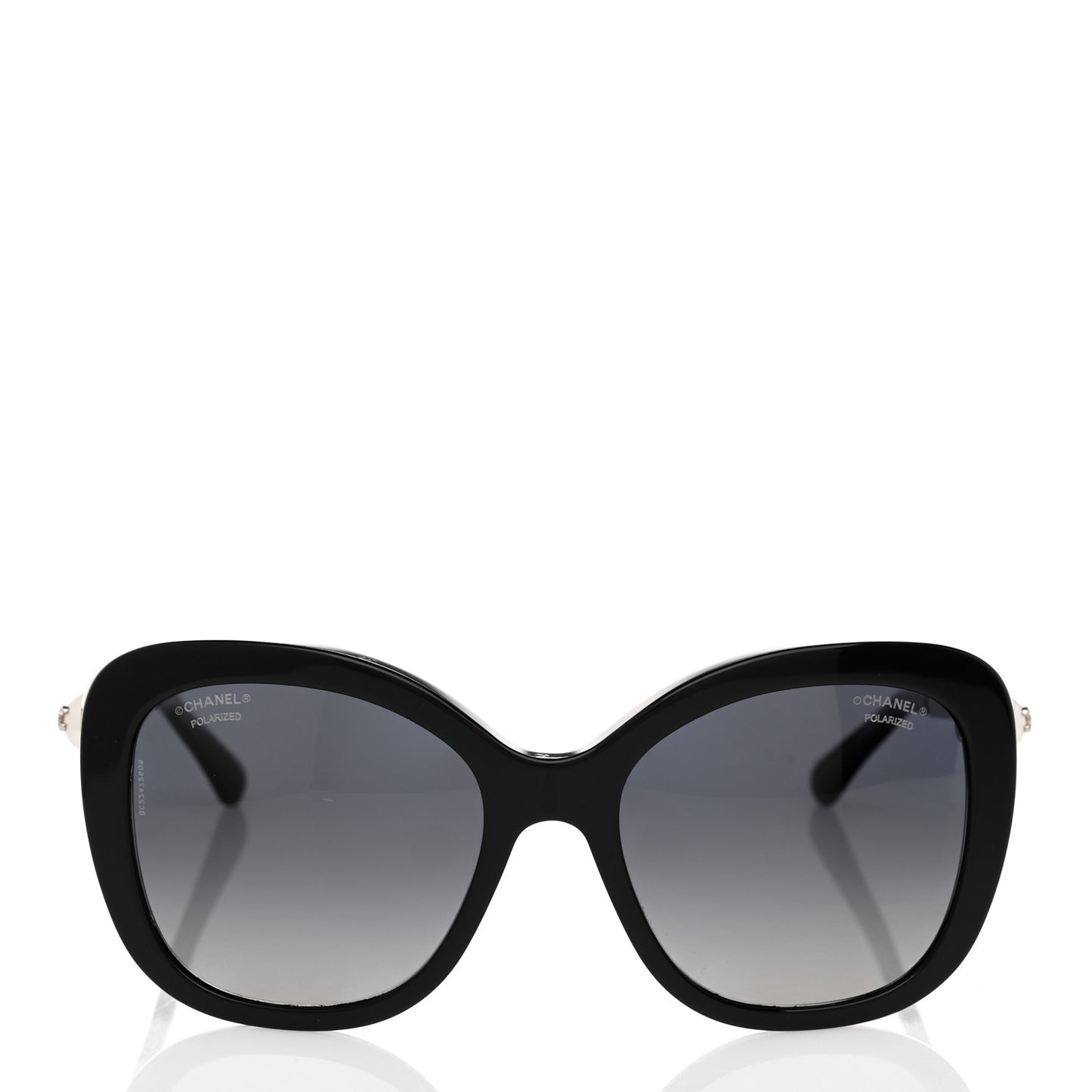 Acetate Polarized Butterfly Winter Pearl Sunglasses 5339-H-A Black