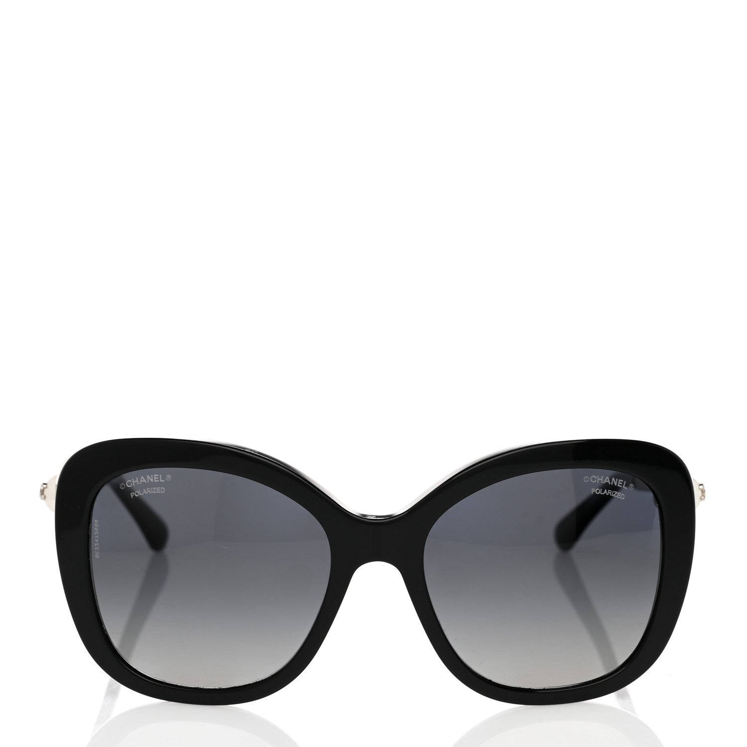 Chanel Acetate Polarized Butterfly Winter Pearl Sunglasses 5339-H-A Black 2 of 8