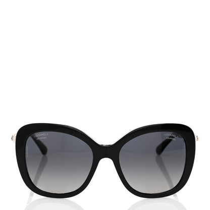 Chanel Acetate Polarized Butterfly Winter Pearl Sunglasses 5339-H-A Black 2 of 8