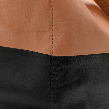 Celine Lambskin Horizontal Bicolor Cabas Camel Black 13 of 13