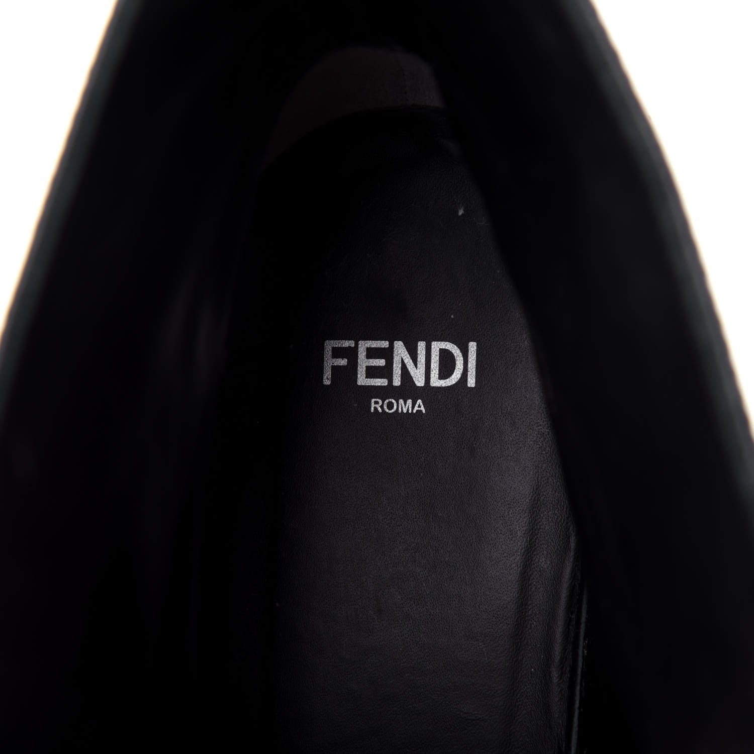 Fendi Calfskin Studded Bugs Combat Boots 36.5 Black 8 of 10