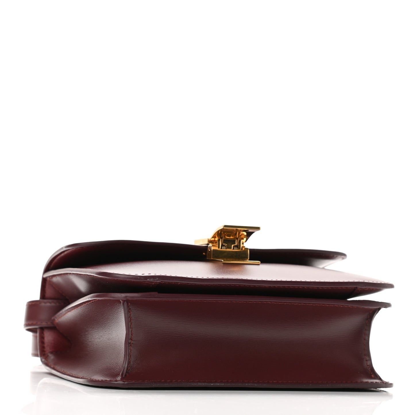 Box Calfskin Teen Classic Box Flap Bag Burgundy