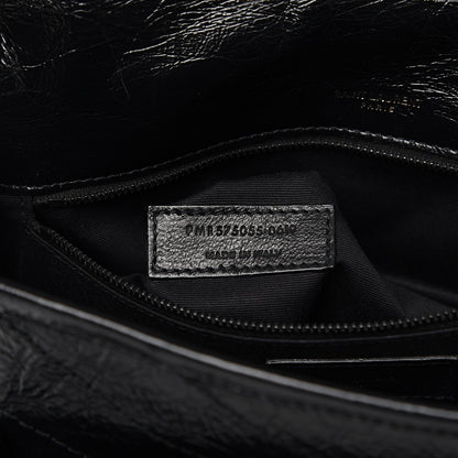 Saint Laurent Crinkled Calfskin Matelasse Monogram Medium Niki Chain Satchel Black 5 of 9