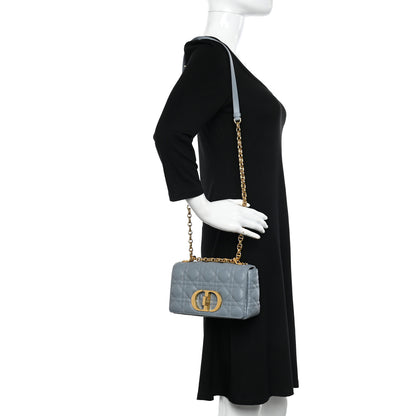 Christian Dior Calfskin Cannage Small Caro Bag Cloud Blue 2 of 10